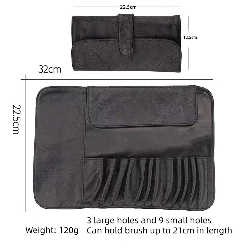 Makeup Brushes Bag Travel Make up Brushes Bag Storage Brush Organizer Holder up to 12 Brushes PU Portable