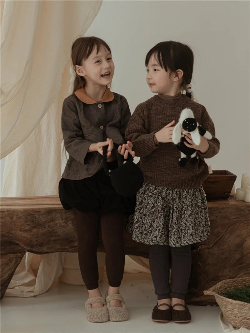 MILANCEL 2026 Winter Girls Pants Warm Plush And Thicken Leggings 6 Colors Children Leggings