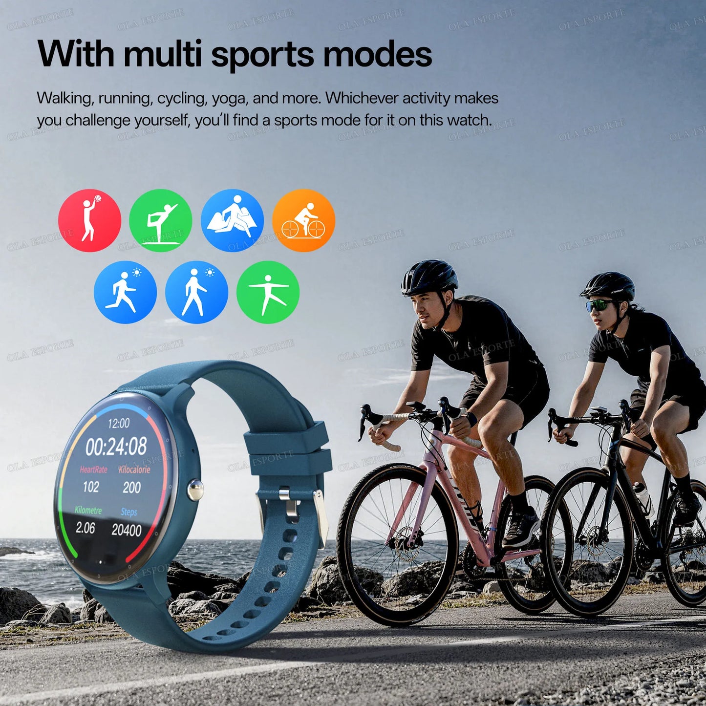 2026 smart watch HD  touch screen ，5ATM waterproof，remote control，GPS tracking，heart rate monitor smartwatch for ios Andriod