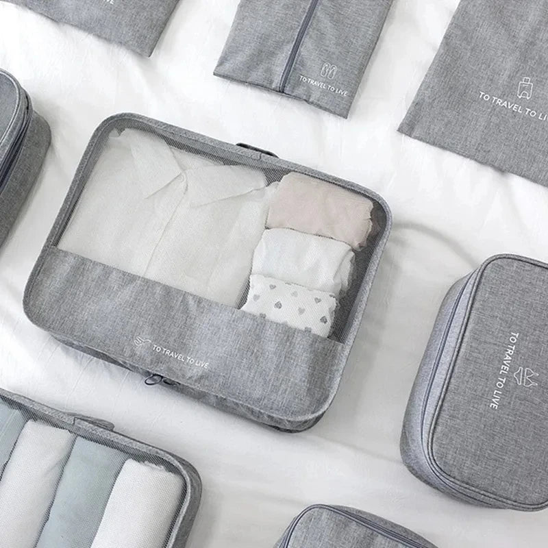 7Pcs/Set Travel Storage Bag Clothes Unisex Multifunction Holiday Travel Accessories Kit Tidy Organizer Wardrobe Suitcase Pouch