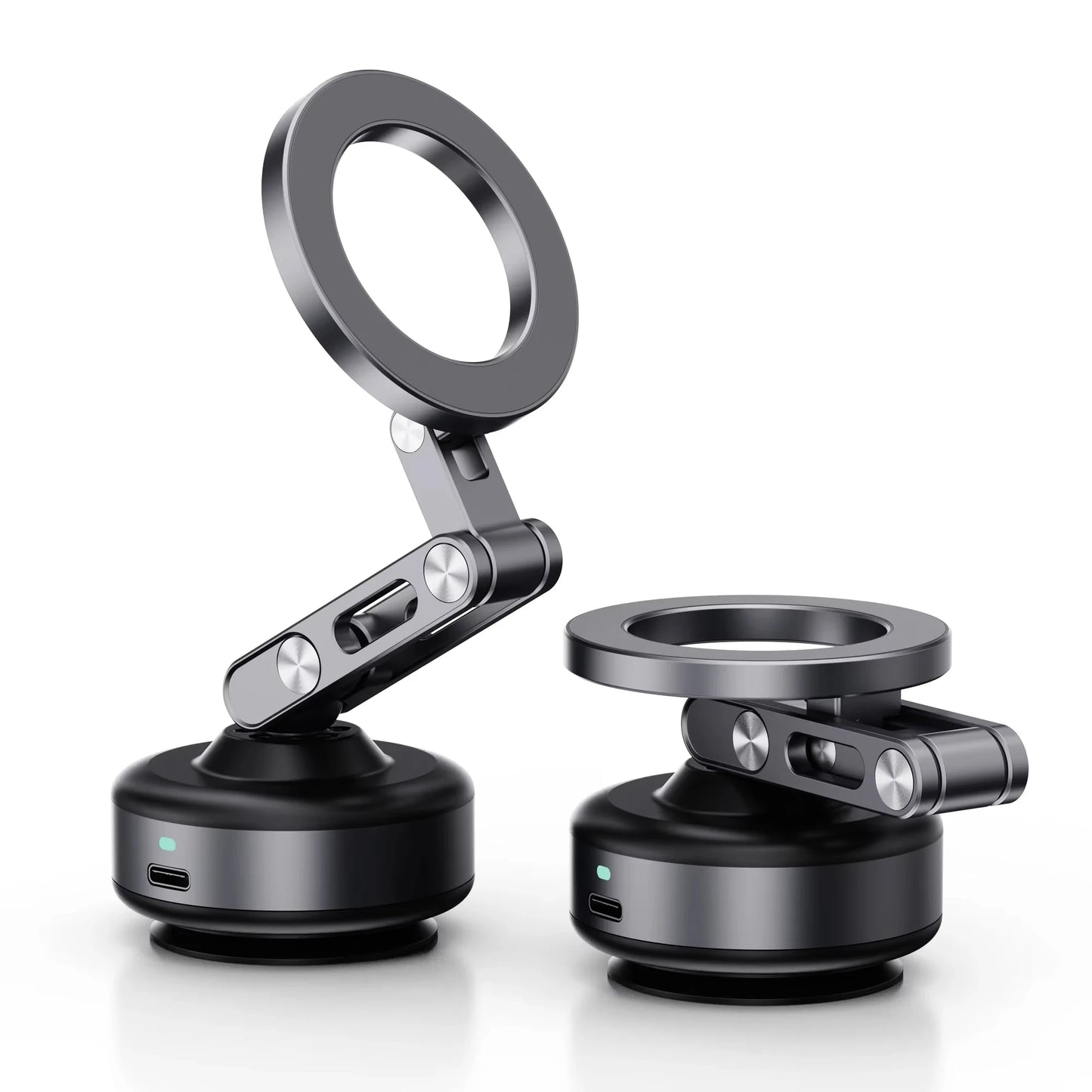 Magnetic Car Phone Holder 360° Rotating Folding Electric Vacuum Suction for Car Navigation Gym Kitchen Streaming Bracket