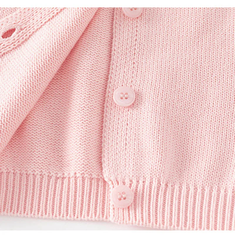 Autumn Winter Newborn Baby Girls Knitting Cardigan Long Sleeved Floral Embroidery Toddler Baby Girls Sweater Coat Baby Clothing