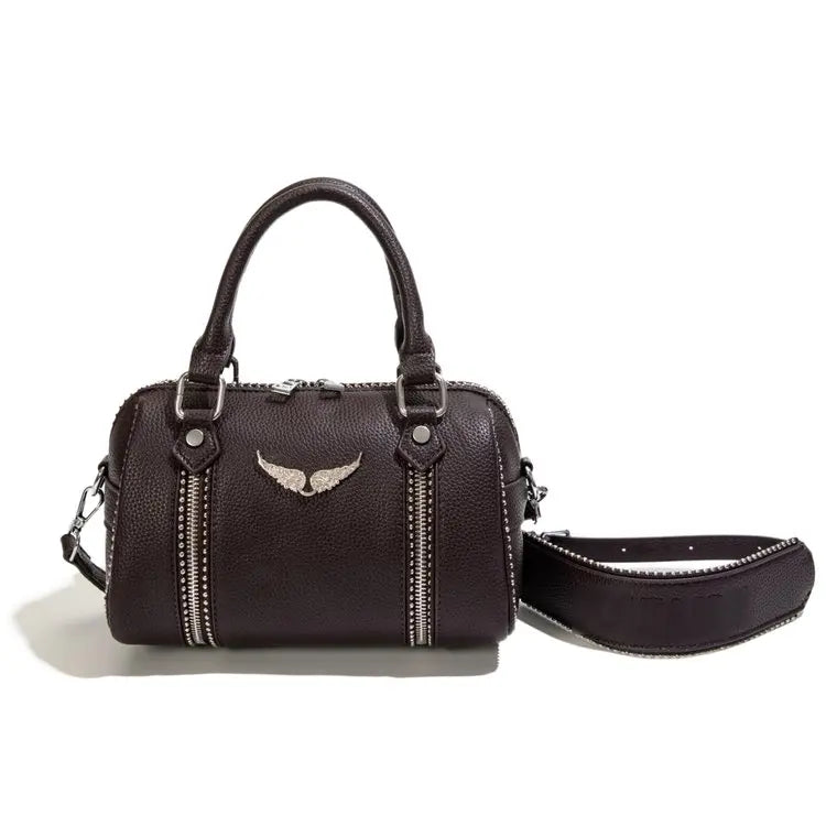 Famous design zipper women's crossbody bag, fashionable women's chain shoulder bag, modern trendy style handbag
