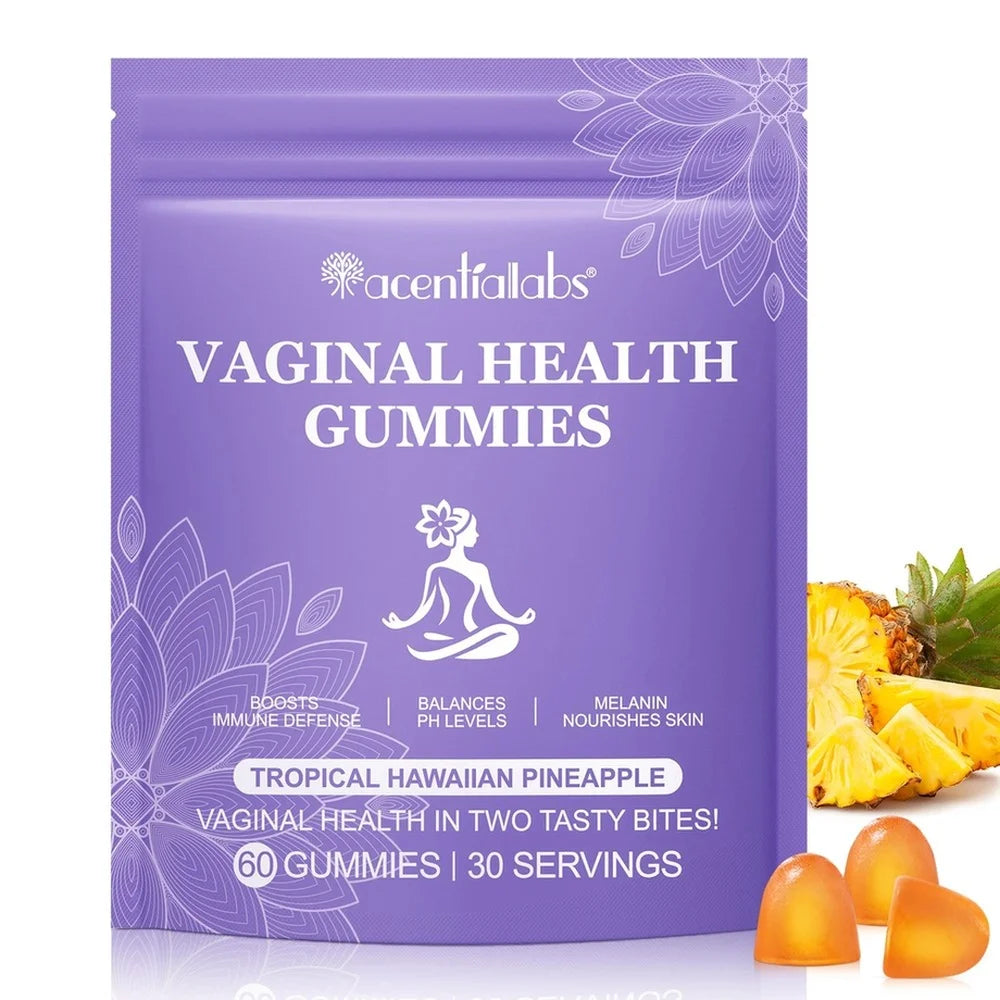 Acentiallabs Vaginal Health Gummies with Bacillus Coagulans and Vitamin C, Supports Immune Defense and PH Balance, 60 Gummies