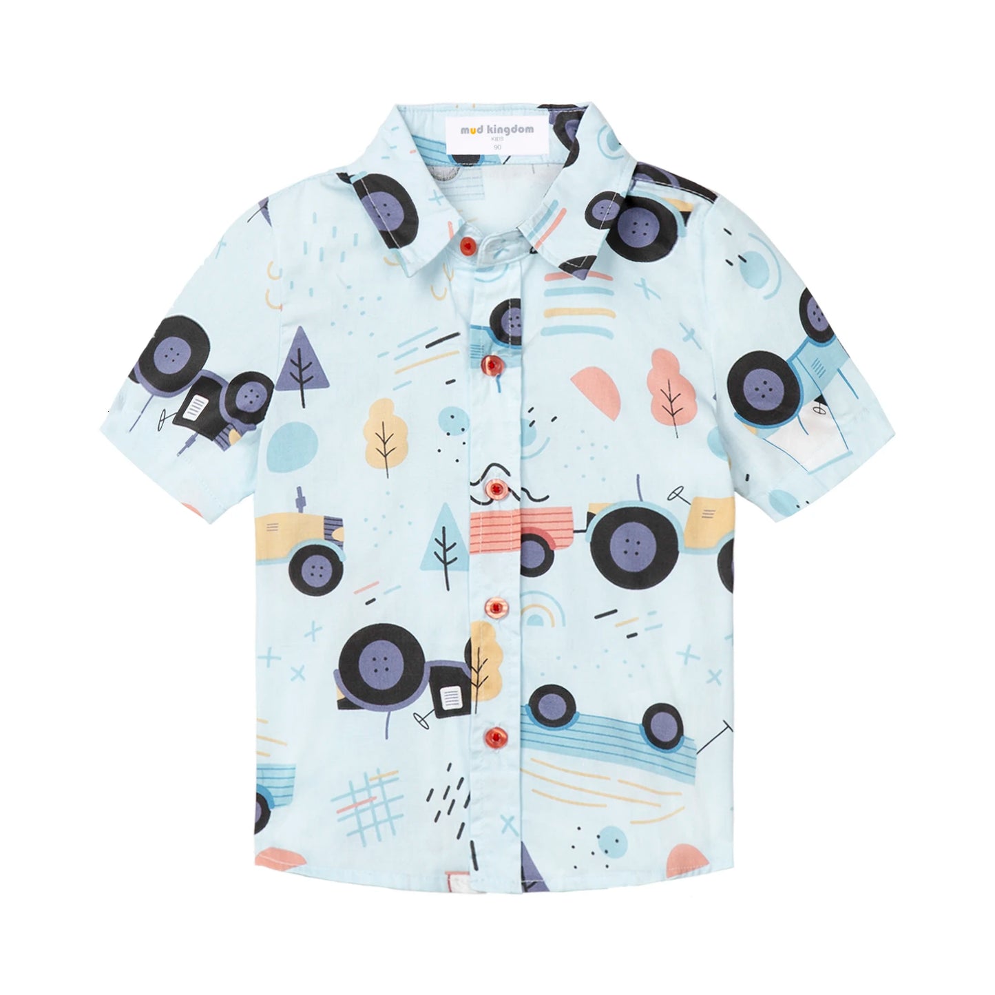 Mudkingdom-Camiseta hawaiana para niños, camisetas de manga corta con estampado Floral de dinosaurio, ropa para niños pequeños, camisetas con botones para vacaciones en la playa