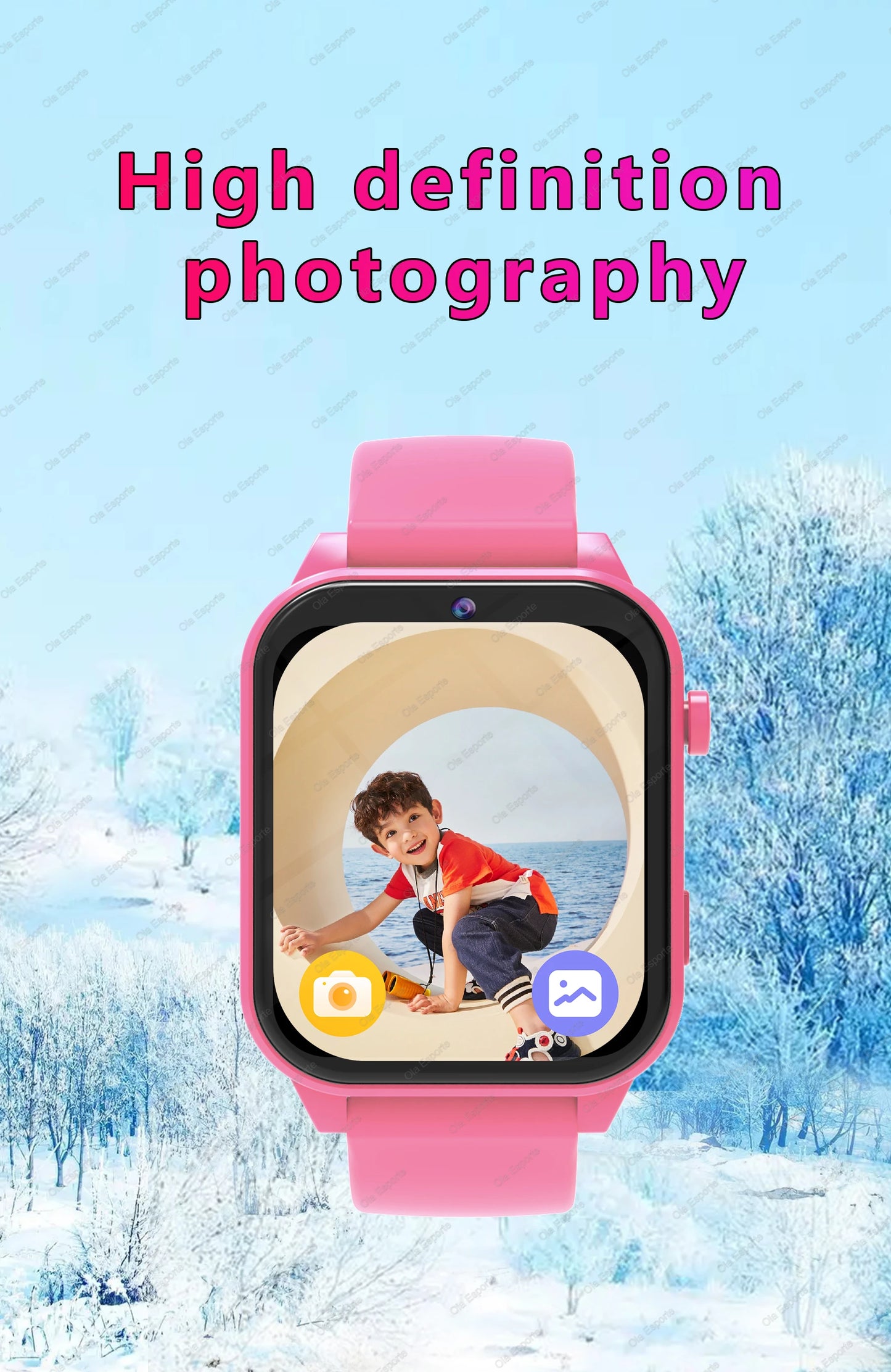 2025 New Smart Watch For Children HD Touch Screen Camera 18 Games Sleep Monitoring Alarm Clock Calculator Birthday Gift Boy Girl