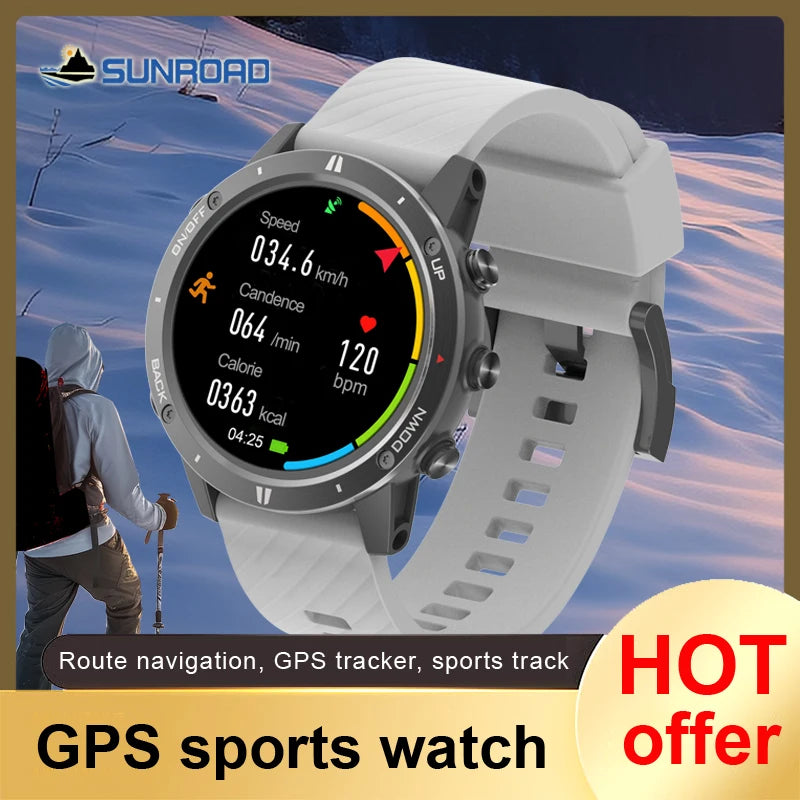 2024 New Sunroad GPS Sports Watch Smart Men Sports Fitness Watches Swim Waterproof Climb Hiking Running Digital Wristwatch G5