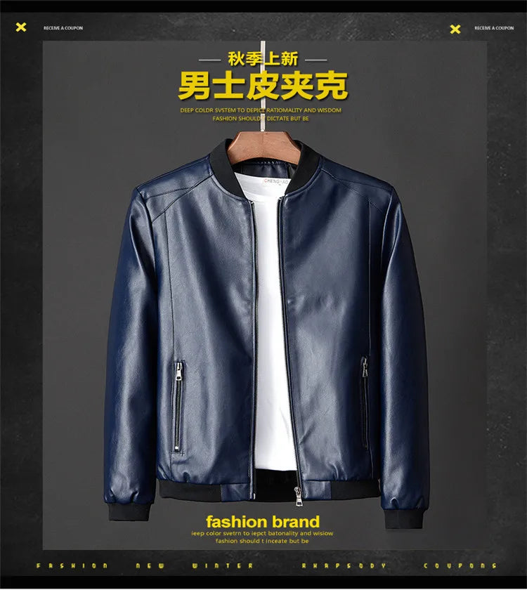 Men's Jackets Men's Spring Autumn Leather New Popular Korean Style Slimming Trends