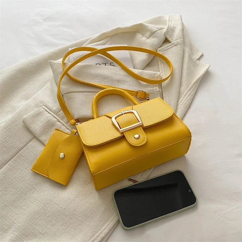 7 Color Pu Leather Ladies Brand Shoulder Bag With Coin Purse Crossbody Small Phone Bag Female Flap Messenger Bag Silver