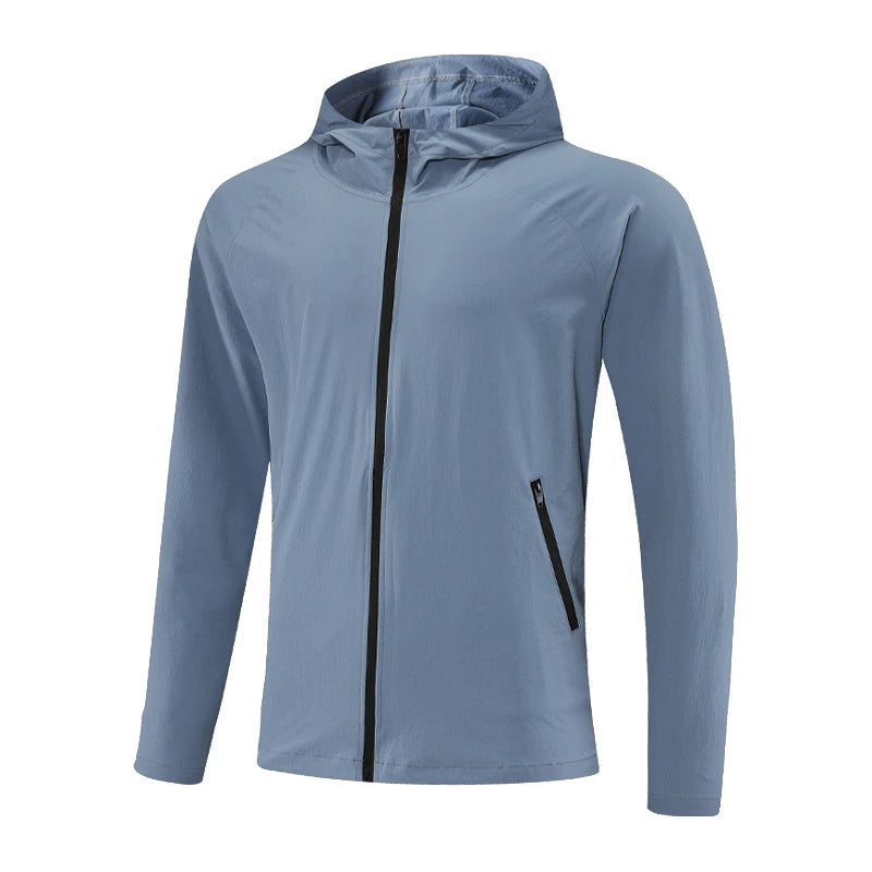 Men Jackets Sport Casual Zipper Hoody 2021 New Running Outdoor Jogger Coats Pockets Solid Color Gym Sweatshirts Training Hoodies
