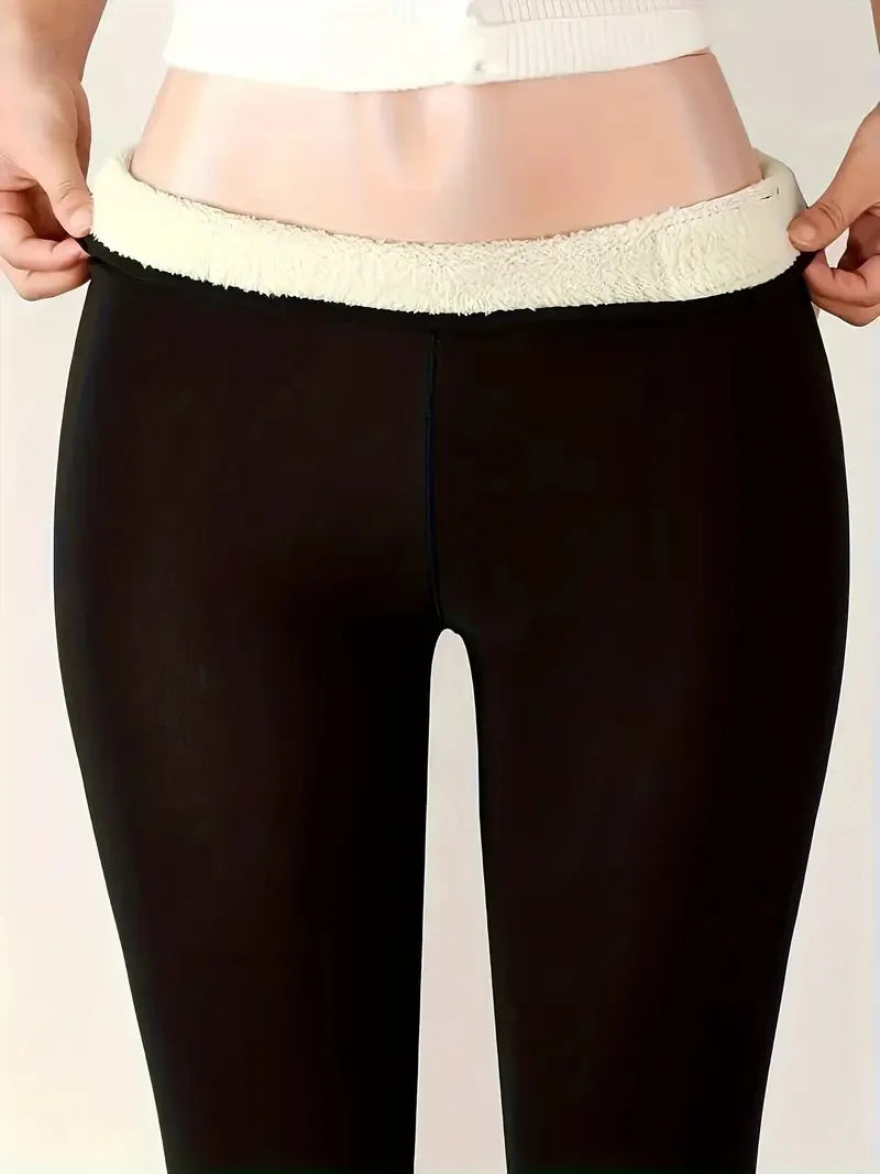 Fashionable Women's Warm High Waisted Leggings For Autumn and Winter Elastic and Comfortable Flattering Fit Durable Fabric