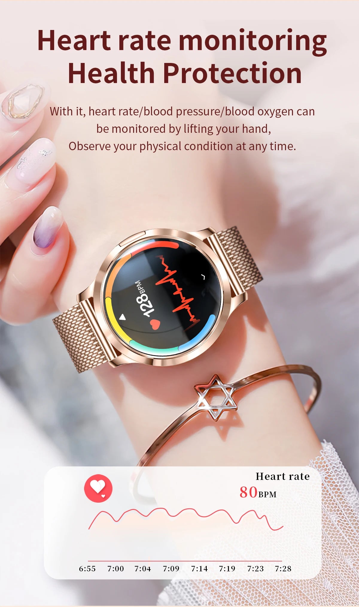 202 6New Smart Watch For Women 466*466 AMOLED Display Voice Call Sport Fitness Health Watches DIY Custom Dial Smartwatch Ladies