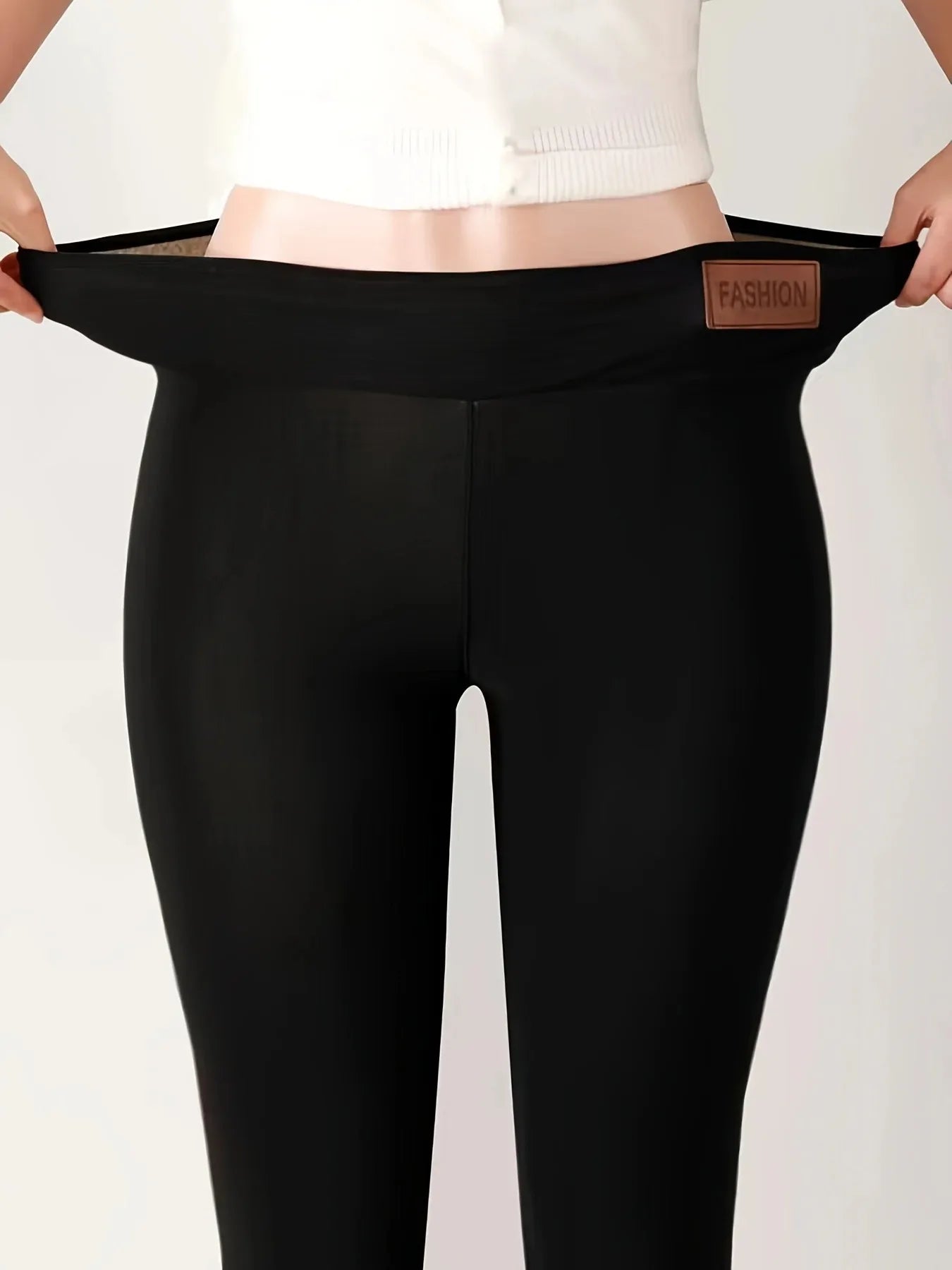 Women's Warm Commuting High Waisted Leggings for Autumn and Winter Fashion, Women's Warm and Plush Elastic Leggings