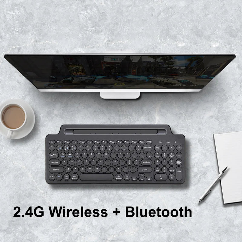 2.4G Wireless Bluetooth Keyboard With Touchpad Multi-Function Button Mini Keyboard For Windows Android IOS Tablet TV Laptop PC