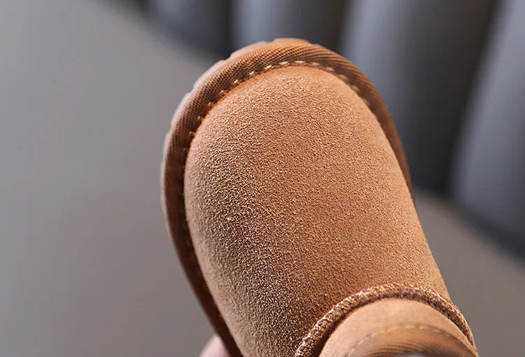 Children Snow Boots Girls Fashion Warm Plush Winter Boots Boys Wearable Soft Sole Snow Boots Size 15-30