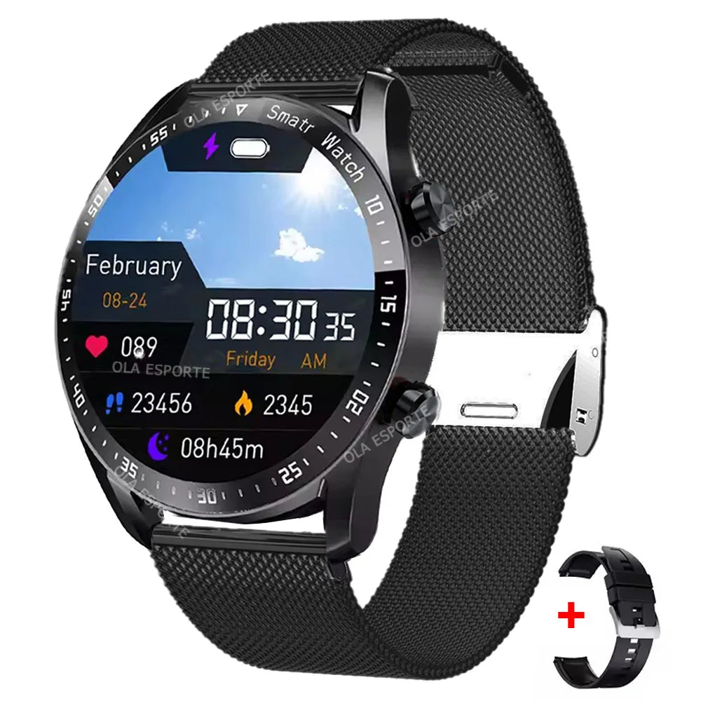 ECG+PPG Bluetooth Call Smart Watch Men Laser Health Blood Pressure Fitness Sports Watches Man Sports IP67 Waterproof Smartwatch
