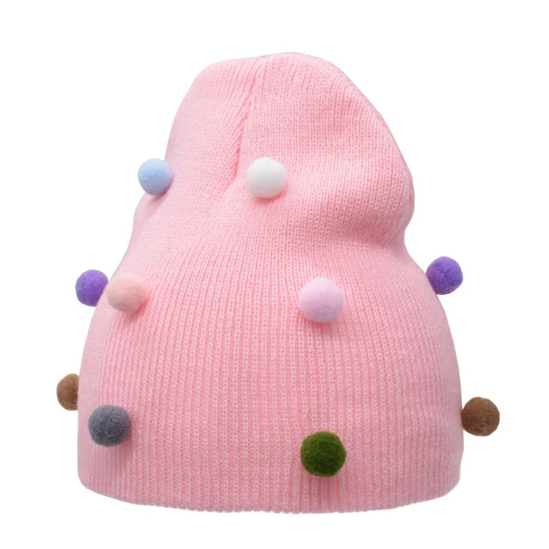 Newborn Soft Warm Hat Cap Baby Girl Boy Knitted Cap Kids Autumn Winter Casual Warm Cap for Children Toddler Cute Elastic Cap