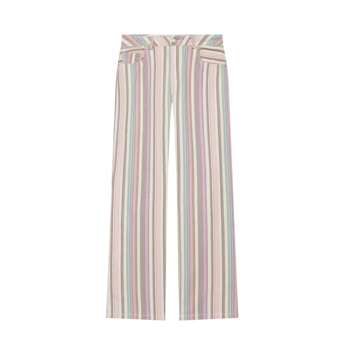 MUJER Striped Women's Jeans Pants Low Rise Baggy Pants Jeans Women Fashion Summer Denim Trousers Women Wide Leg Pants for Women