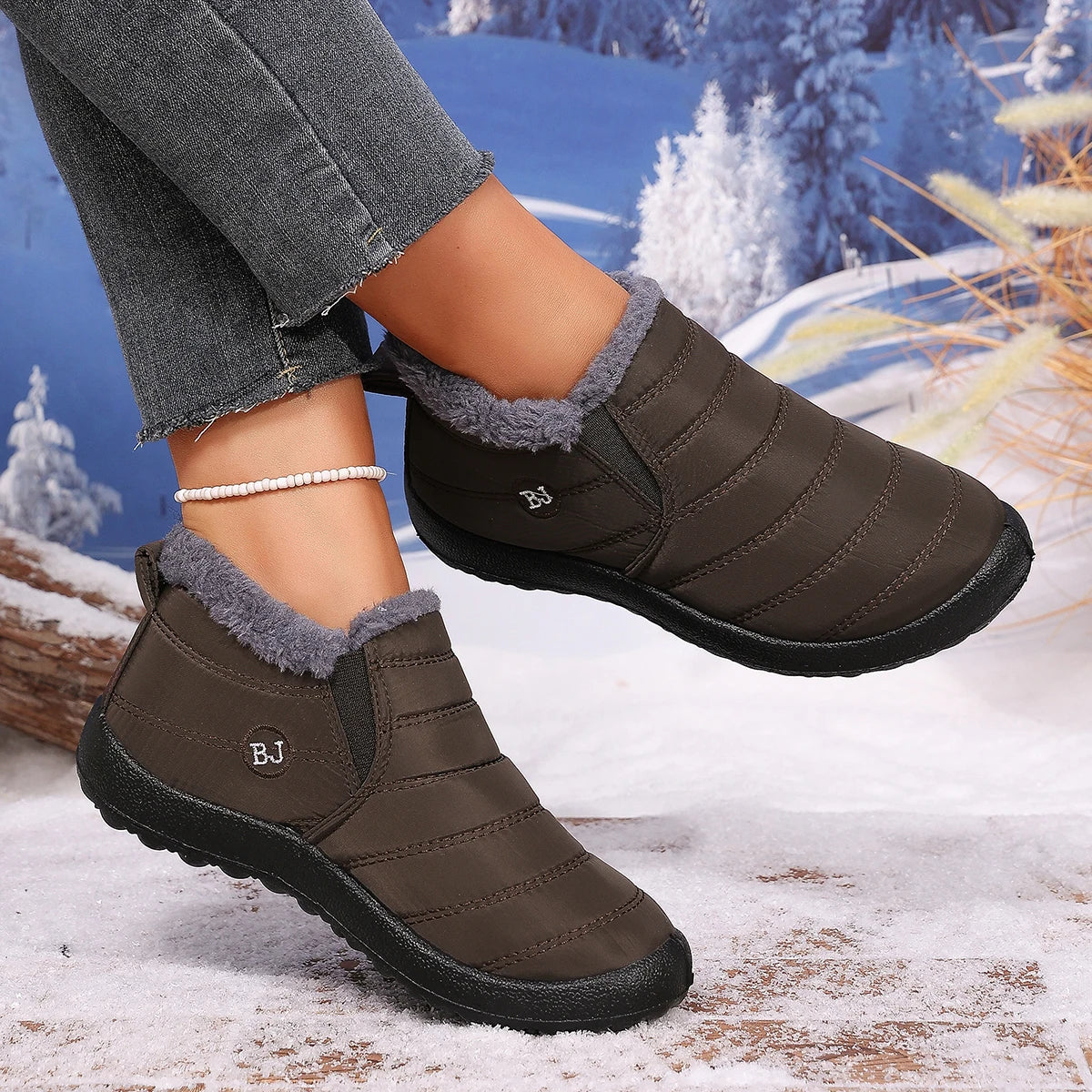 Trendy Comfort Winter Short Boots, Fashion Cold Resistant Footwear Perfect For City Shopping, Weekend Strolls