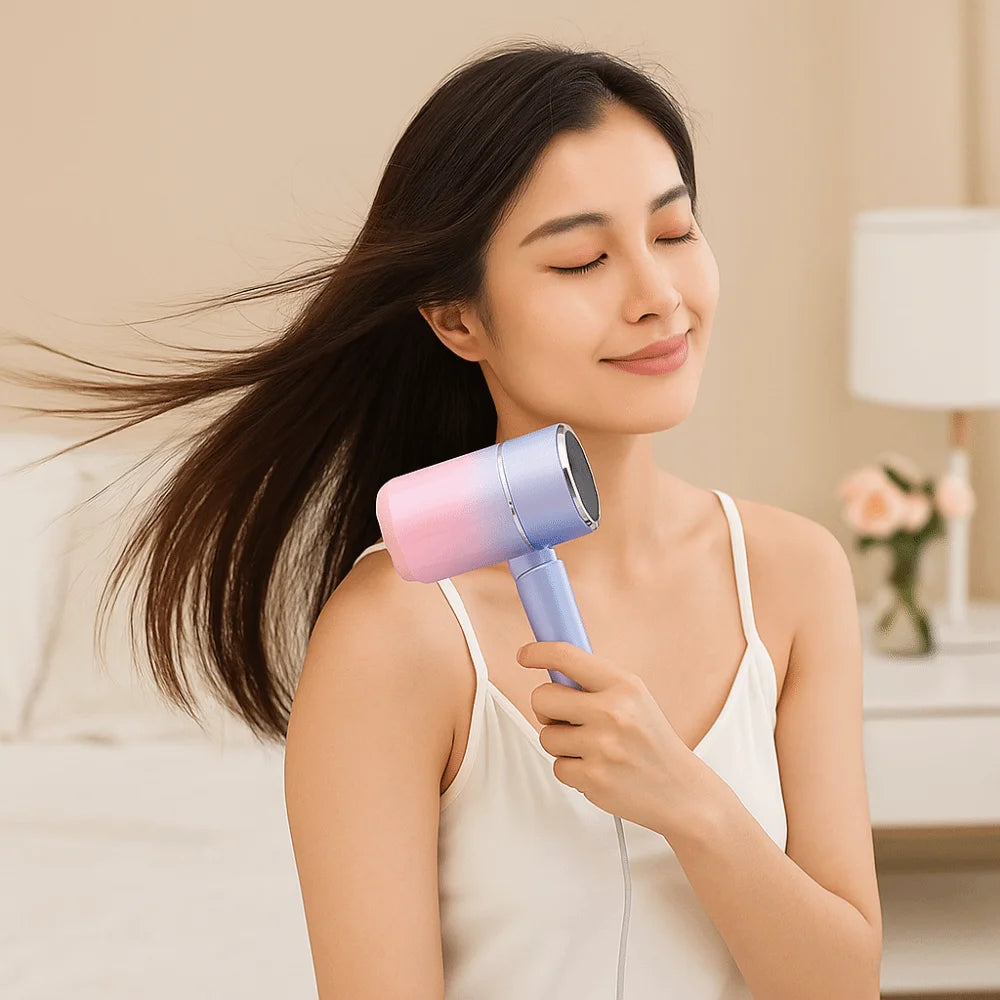 Professional Portable Hair Dryer Thermostatic Quick Dry Folding Hairdryer Heating And Cooling Electric Dryer Beauty Care
