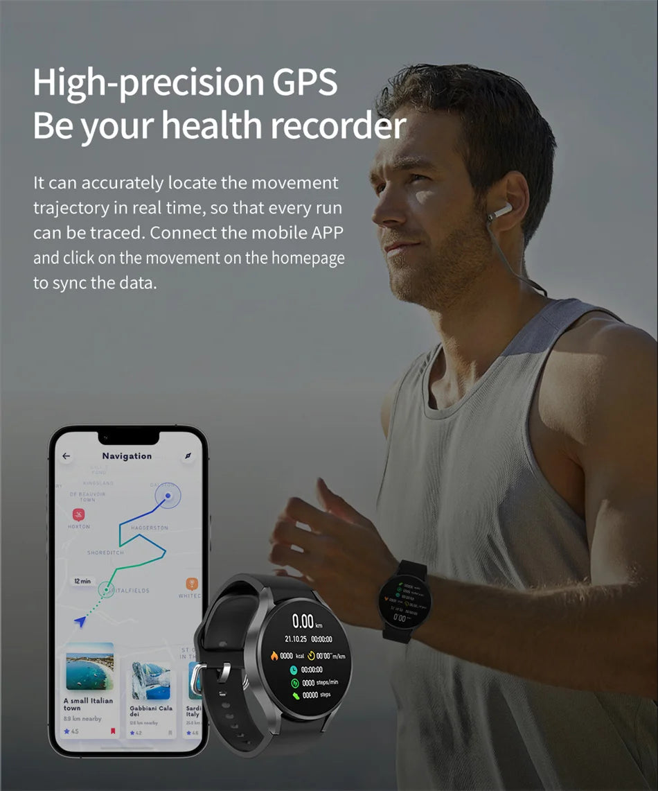 Smart Watch GPS Track Smart Watches For Men Women Sport Heart Rate Bluetooth Call NFC IP68 Waterproof Compass Smartwatch 7 Mini