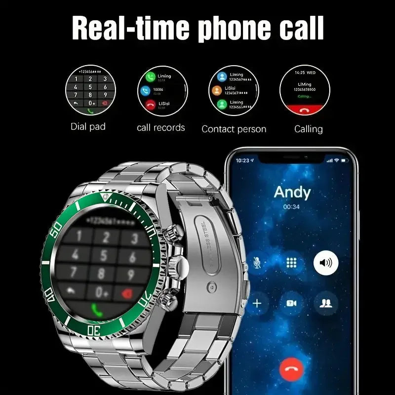 Aiweile AW12 Men Smart Watch For Android IPhone, Sports Modes, Wireless Call (Making, Answering/Rejecting), Gift For Friends