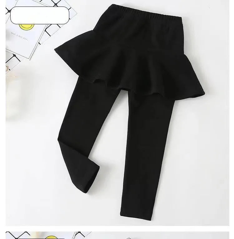 Children's Skirt Leggings Spring Autumn Leggings For Girls Cotton Baby Pants Kids Trousers Teenager Clothing 2 to 9 Years