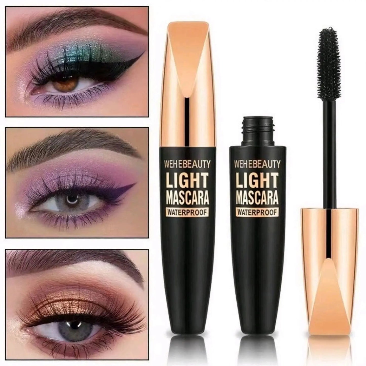 5D Eye Black Mascara Waterproof Lengthens Eyelashes Extension Silk Fiber Mascare Eye Makeup for Women Cosmetic Korean Make up