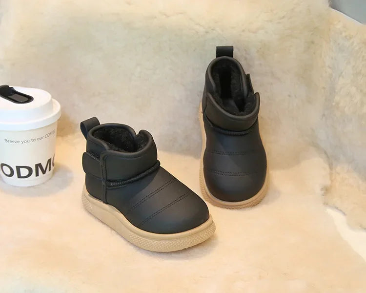 Winter Girl Outdoor Snow Boots New Causal Children's Cotton Boots for Boys Soft Warm Furry Hairy Kids Fashion School Ankle Boots
