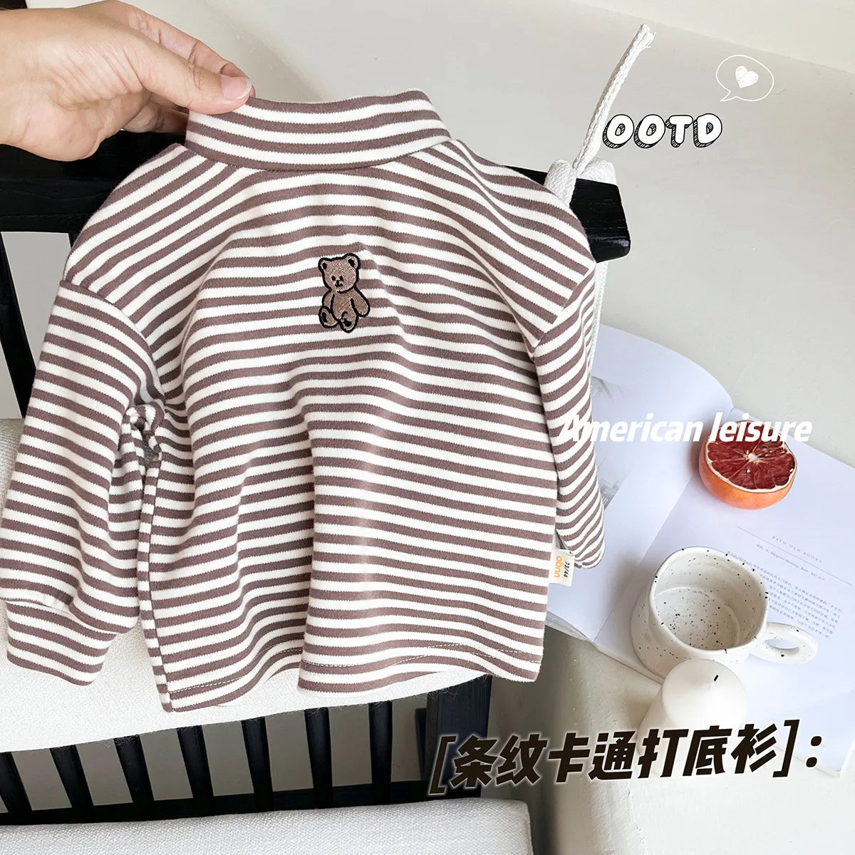 Spring Autumn Children Long Sleeve Casual T Shirts Stripe Baby Boys Girls Loose Pullover Newborn Undershirts Toddler Tops