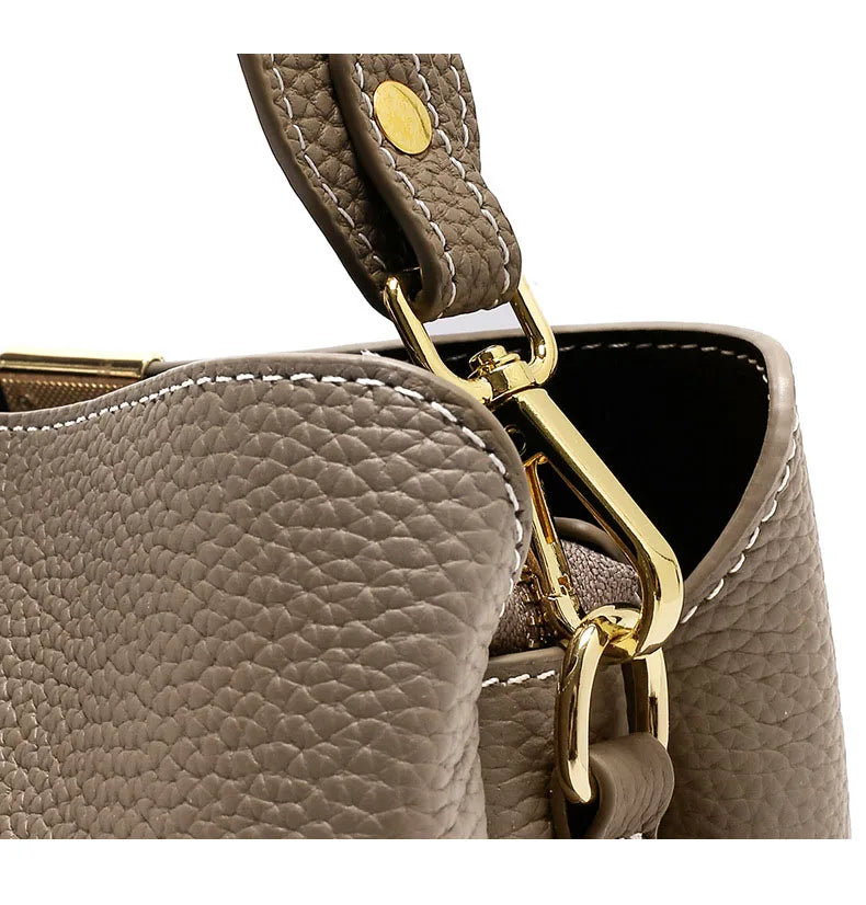 Retro bucket bag women's fashionable handbag large capacity new single shoulder crossbody bag Soft Leather multi-color wallet