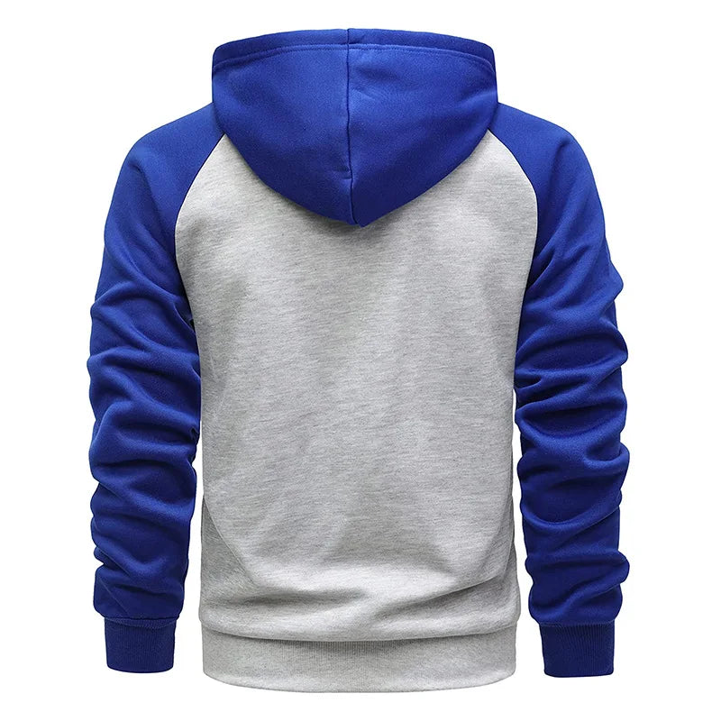 2024 Men's Jacket Fashion Spliced Autumn Jackets for Men Fleece Long Sleeve Coat Man Casual Hoodies Streetwear Men's Coats
