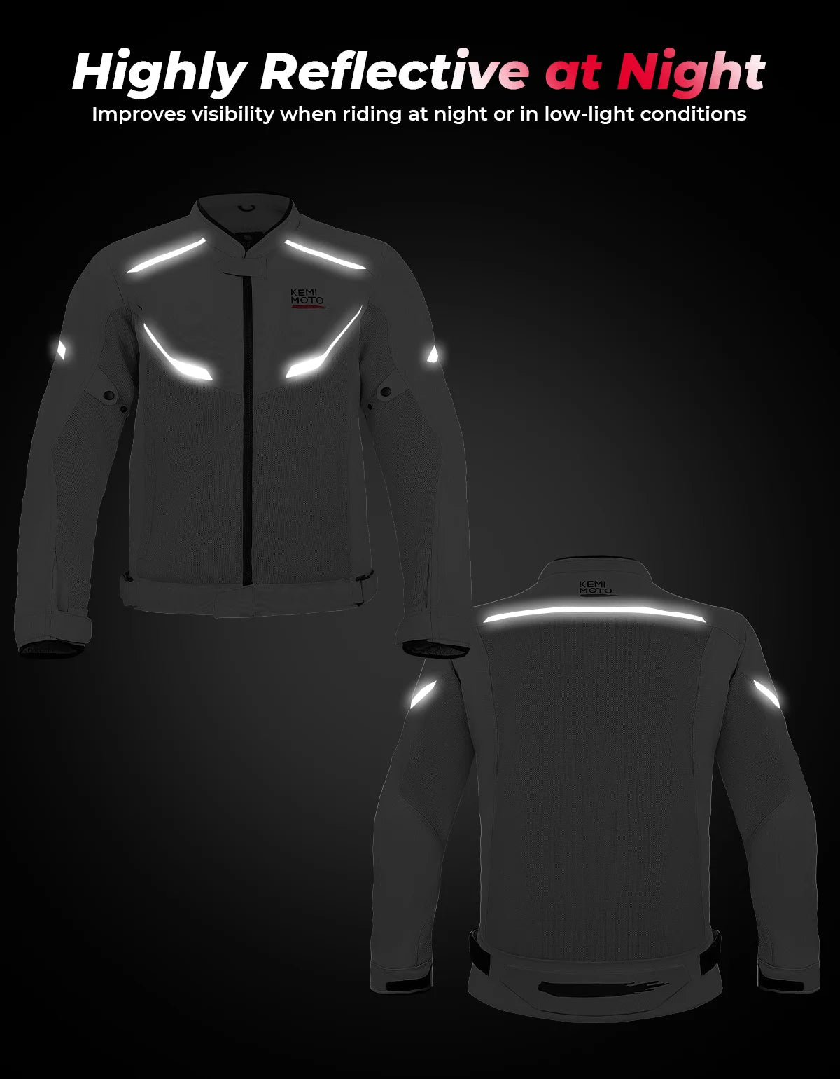 Motorcycle Riding Jacket for Men with CE Armored Protective Gear Cycling Biker Jacket Summer Breathable Soft Lining