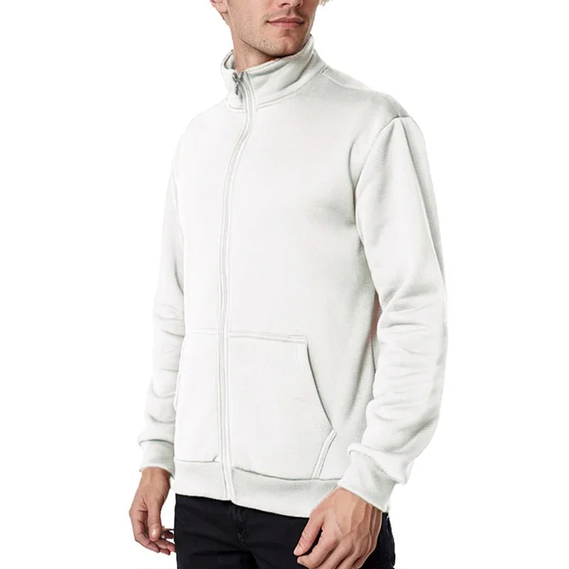 Men's Thermal Fleece Jacket Cozy Wind Resistant Full Zip Coat with Pockets Ideal for Outdoor Workouts and Hiking