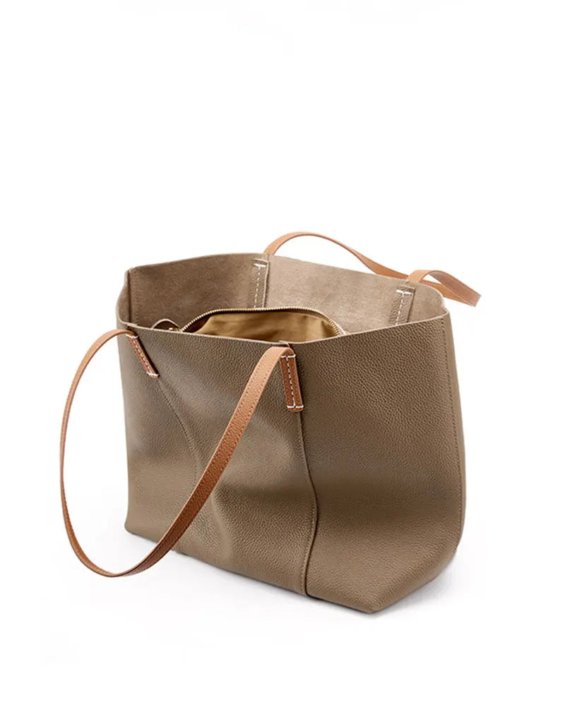 100% Genuine Leather Women's Tote Bags Luxury Designer Large Capacity Women Shoulder Bag Soft Cowhide Female Handbags 2378