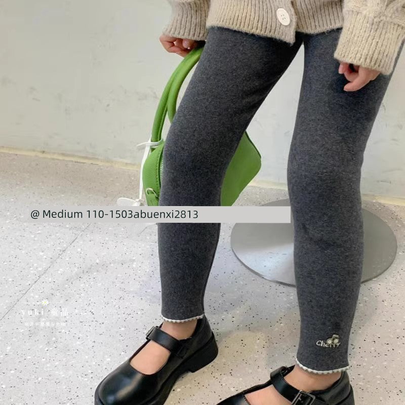 Enxi Baby Medium and Large Cashmere Bone-Free Stitching One-Piece Trousers