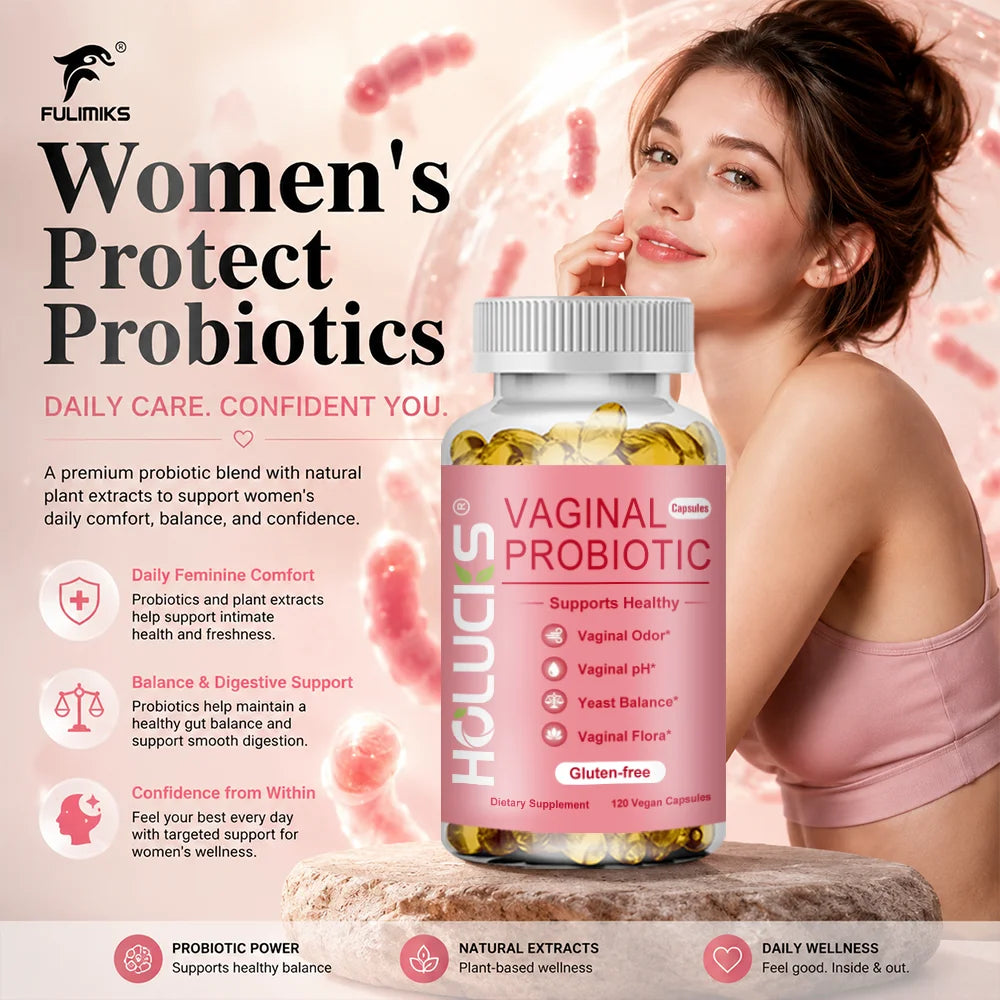Vaginal Probiotics for Women - with Prebiotics, pH Balance, Odor Control, Yeast Balance, Vaginal Flora & Feminine Health