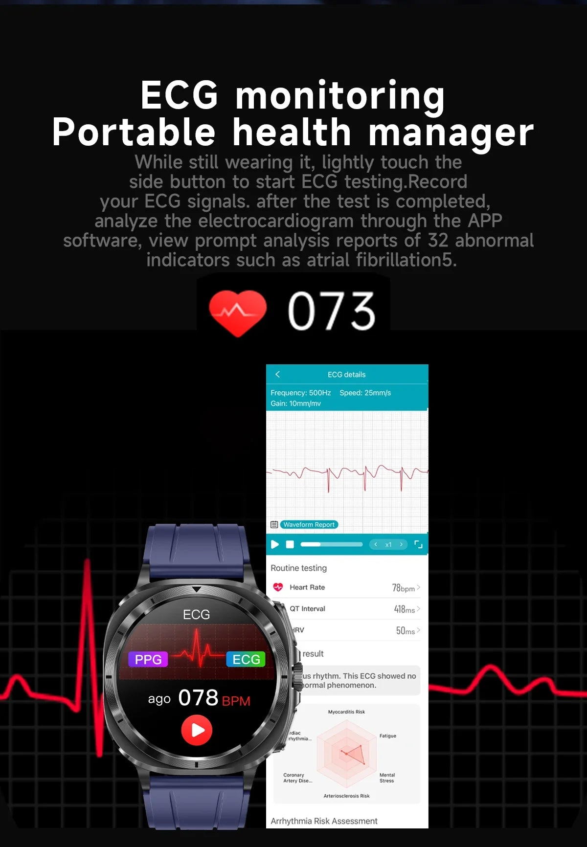 New Clinical level Smart Watch Men NFC ECG+PPG Organ monitor Blood Lipids Uric Acid Bluetooth Call Health Laser Therapy watches