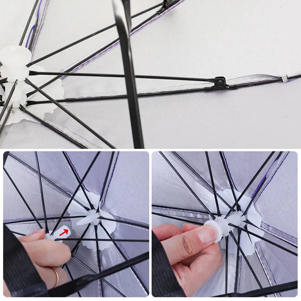 Summer Rain Umbrella Hat Foldable Sun Shade Waterproof Fishing Headwear Cap Beach Head Hats UV Protection Sunscreen