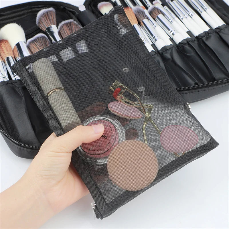 Makeup Brush Storage Bag Cosmetic Makeup Tools Handbag Large Capacity Makeup Brushes Storage Bags Comestic Tools Zipper Pouch