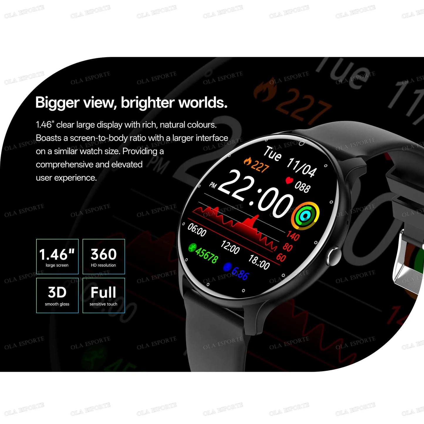 2026 smart watch HD  touch screen ，5ATM waterproof，remote control，GPS tracking，heart rate monitor smartwatch for ios Andriod