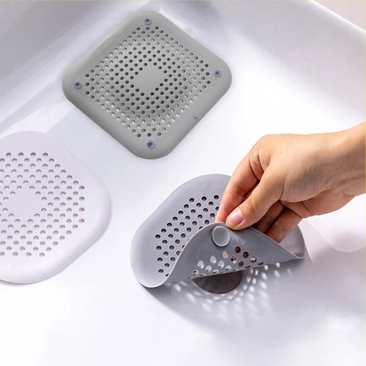 Sink Strainer Shower Drain Plug Hair Catcher Bathtub Shower Kitchen Sink Sewer Hair Filter Screen Silicone Bathroom Accessories