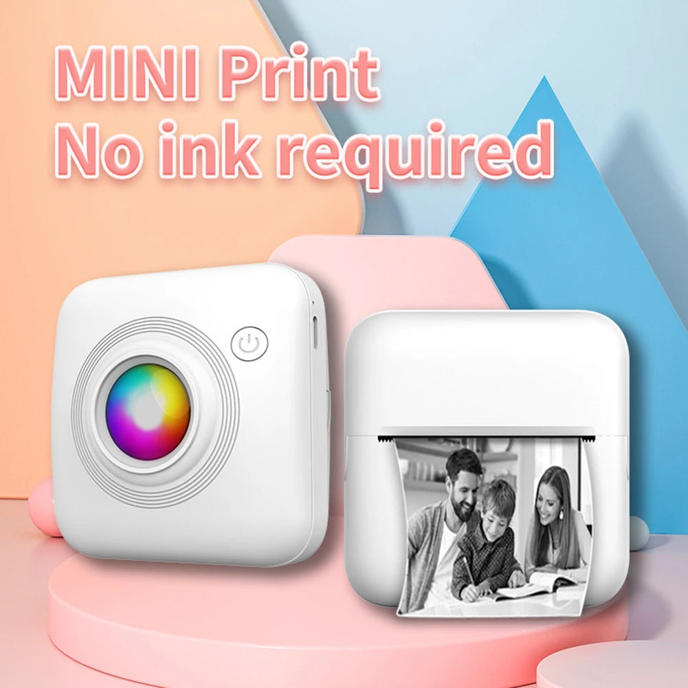 Mini Smarts Bluetooth-Compatible Portable Printer Easy Carry Compact Mobile Printer For Office Labels