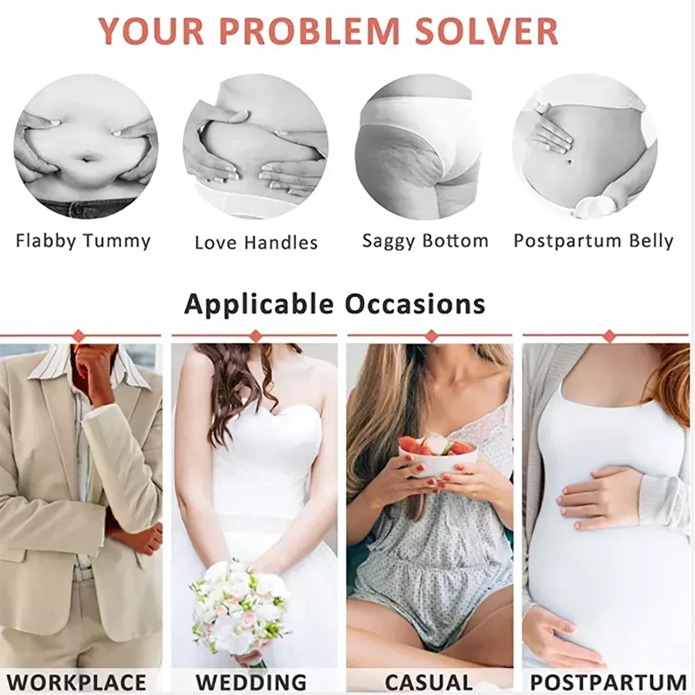Fajas Colombianas Post Surgery Compression Bodyshapersheath Fabric Abdominal Control Butt Lift Shapers