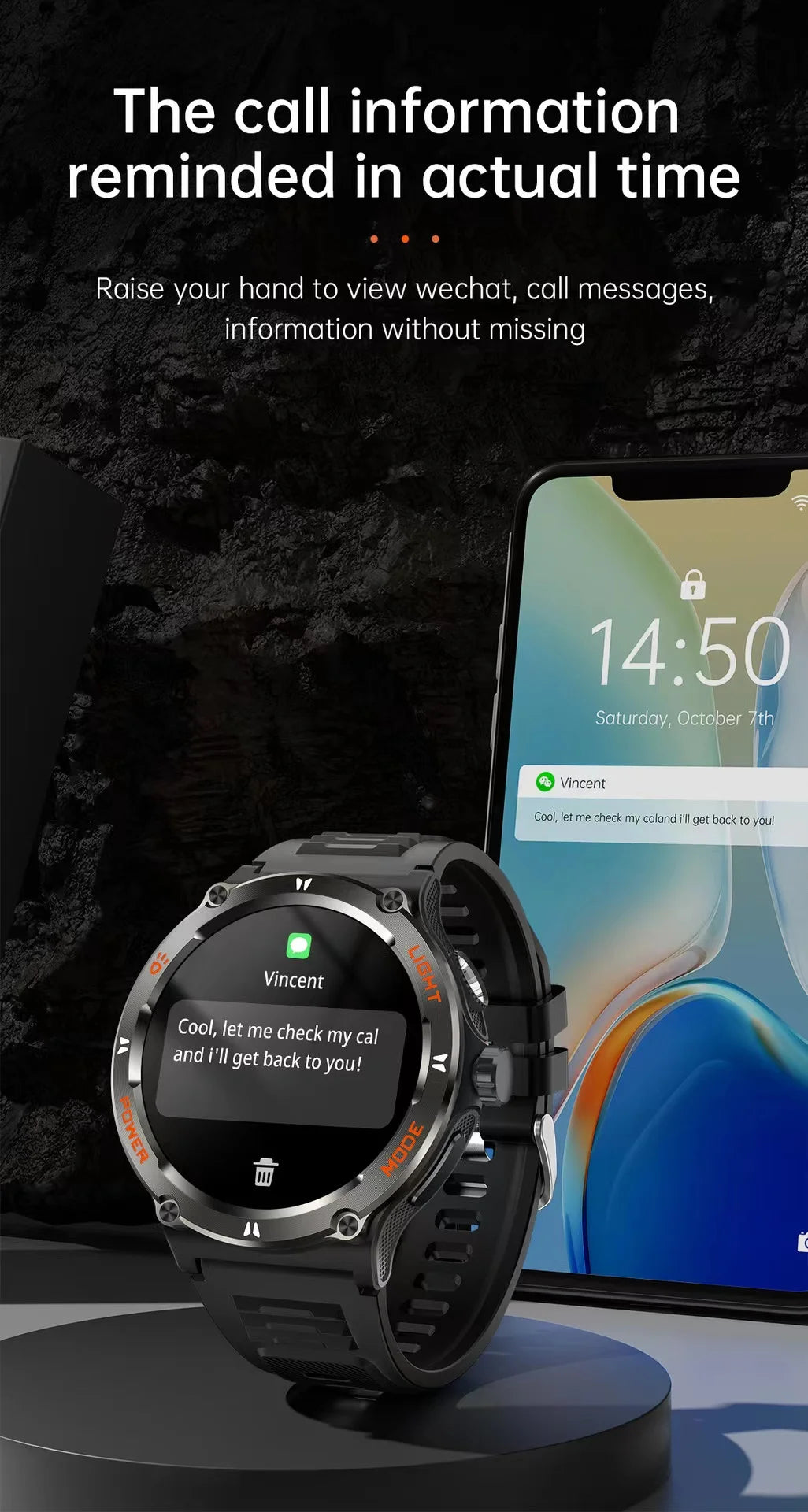 New Flashlight watch For  GPS NFC Smart Watch Men  AMOLED Screen Heart rate Bluetooth Call IP68 Waterproof Man Watch 500mAh