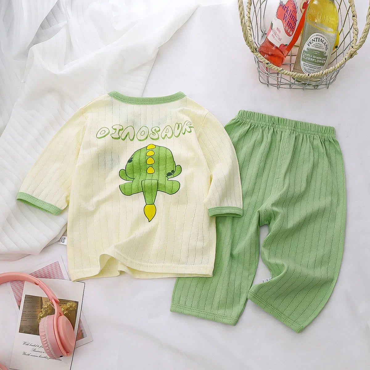 Baby Nightwear Pyjamas Kids Cartoon Homewear Clothes Baby Pajamas Sets Cotton Child Pajamas Toddler Short Sleeve