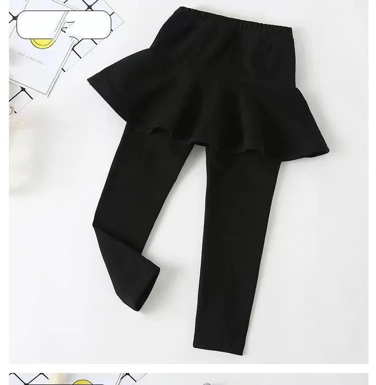 Children's Skirt Leggings Spring Autumn Leggings For Girls Cotton Baby Pants Kids Trousers Teenager Clothing 2 to 9 Years