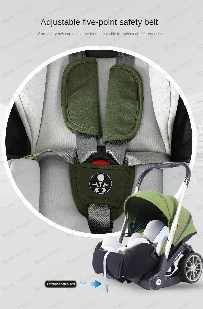 2025 NEW baby stroller 4in1 trolley car seat Multifunctional baby carriage luxury Foldable and portable strollers