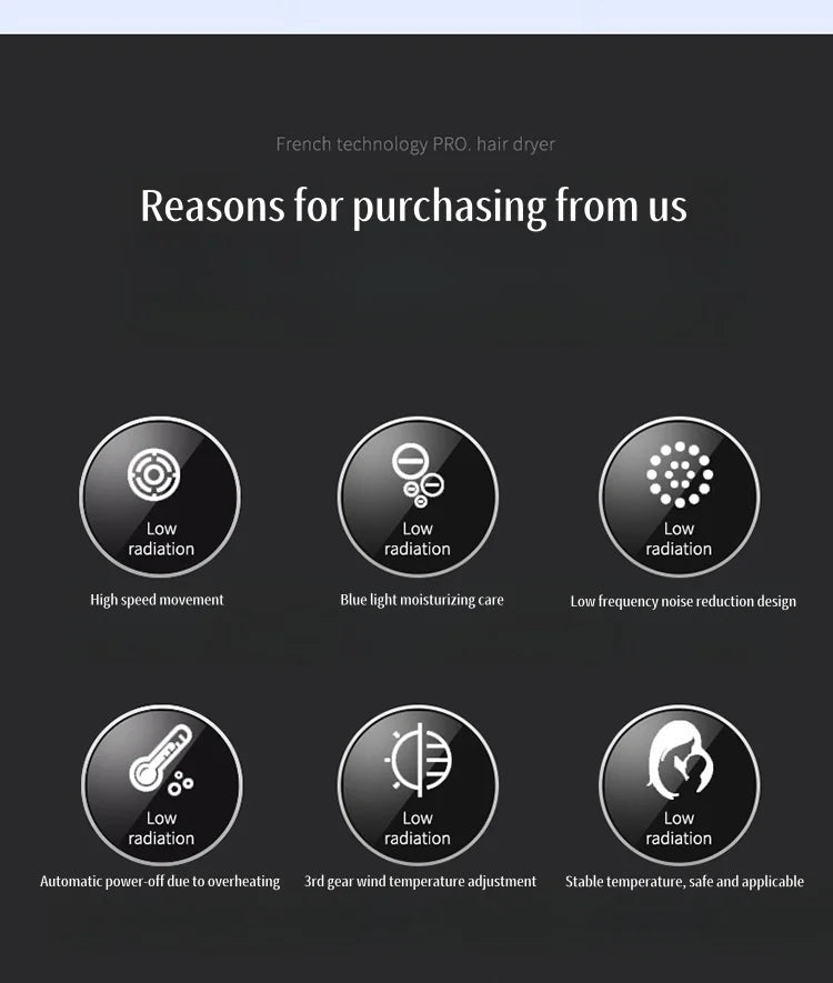 New Hair Salon Hair Dryer EU/UK Plug High-Power Quick Drying Net Red Blue Light Hair Salon Home Silent Hammer Hair Dryer