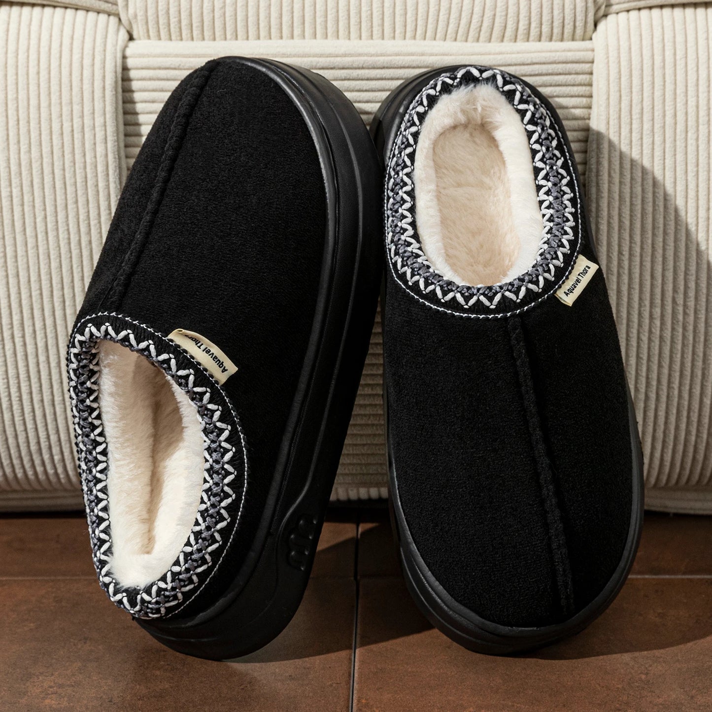 Winter Women's Slippers Boots Fashion Fuzzy Fur Anti-slip Soft Sole Outdoor Indoor Warm Comfort Men Plush Houseshoes Couple